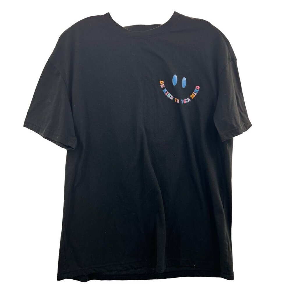 Shein Women's "Be Kind" Black/Multi Short Sleeve T-Shirt Size XS